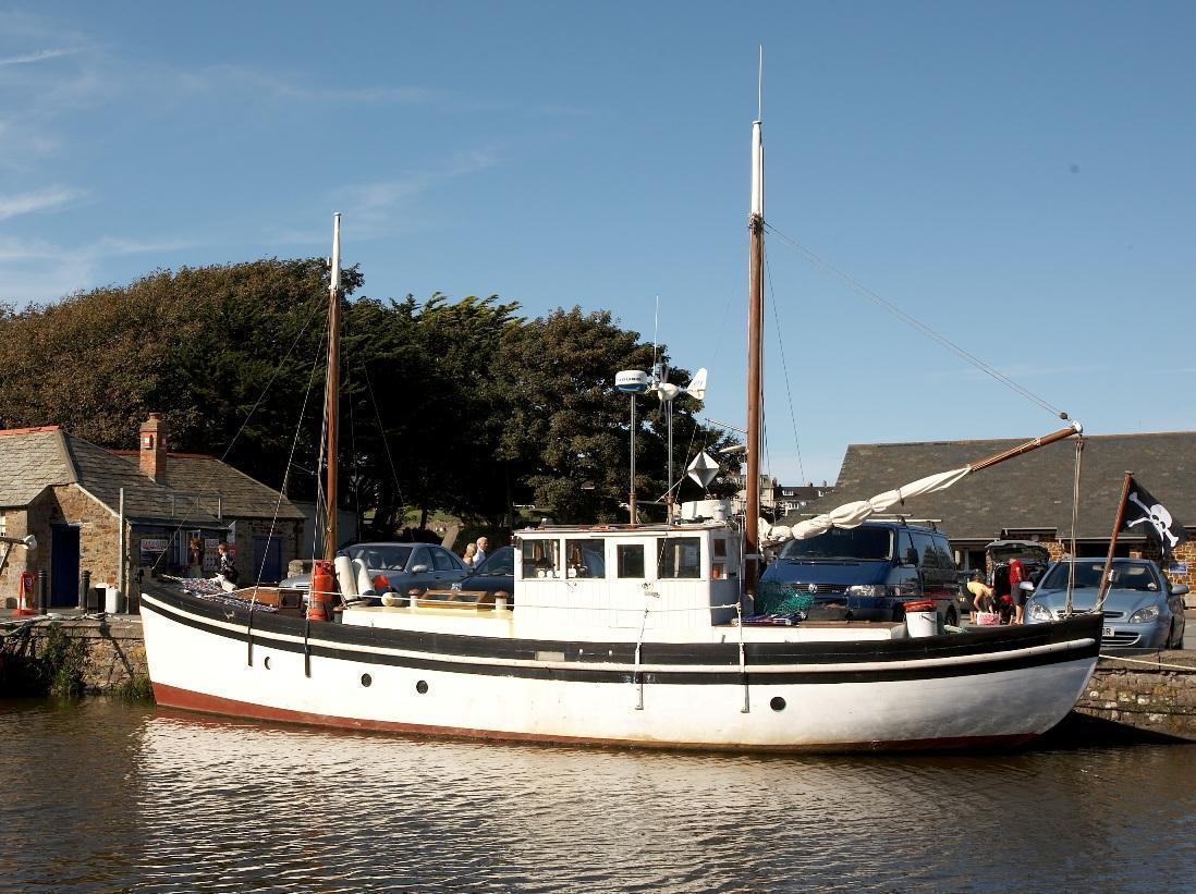 Traditional Scottish trawler yacht, Cornwall