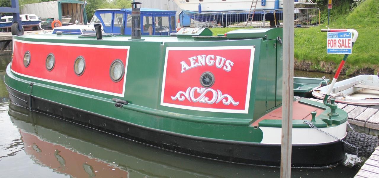 Narrow Boat by Calcutt Boats with Traditional Stern, Pyrford Marina on River Wey, Surrey