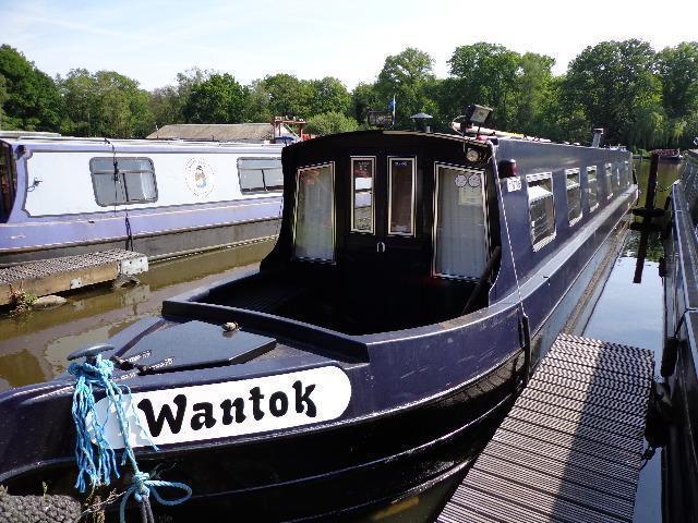 Narrow Boat Cruiser Stern built by R & D Fabrications, Pyrford Marina on River Wey, Surrey
