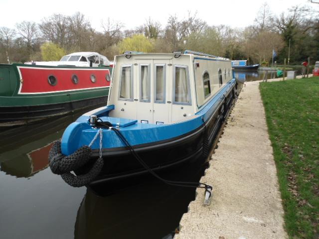 Narrow Boat Sea Otter Aluminium Alloy with Cruiser Stern, in build at Staveley factory, Derbyshire